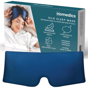 image:imageHomedics Silk Sleep Mask Luxurious Soft Silk Total Blackout Nonslip Grip Adjustable Strap for Custom Fit Hand Washable Comfortable for Travel amp Home  SunsetMidnight