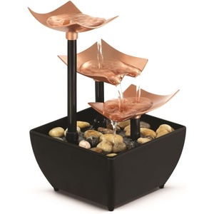 image:imageHomedics Tabletop Water Fountain 3 Tier Indoor Waterfall Fountain  with Natural River Rocks Quiet Pump for Relaxation Zen Home amp Office Desk Dcor AA Battery PoweredGolden Dew