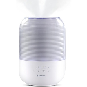 image:imageHomedics Ultrasonic Cool Mist Humidifier TopFill 3L Water Tank  Covers 395 sq ft  35Hour Runtime 3 Mist Settings Clean Tank Tech AutoOff Night Light Quiet