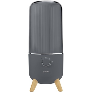 image:imageHomedics Ultrasonic Humidifier Bedrooms and Home Offices 097Gallon Tank  45Hour Runtime Visible UltraQuiet Cool Mist Aromatherapy Demineralization Cartridge NightLight AutoOff PlatinumPlatinum