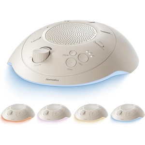 image:imageHomedics White Noise Portable Sound Machine Night Light Cream  12 Soothing Sounds Including White Noise Rain and Thunderstorm UltraPortable Design AutoOff Timer for TravelDove