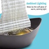 image:imageHomedics White Waters Relaxation Indoor Tabletop Fountain Ambient LED Lighting and Natural Waterfall Sounds for Home Office Bedroom Desktop Spa and Dcor 610x425x10