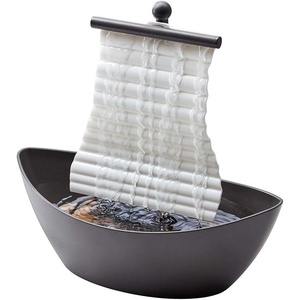 image:imageHomedics White Waters Relaxation Indoor Tabletop Fountain Ambient LED Lighting and Natural Waterfall Sounds for Home Office Bedroom Desktop Spa and Dcor 610x425x10